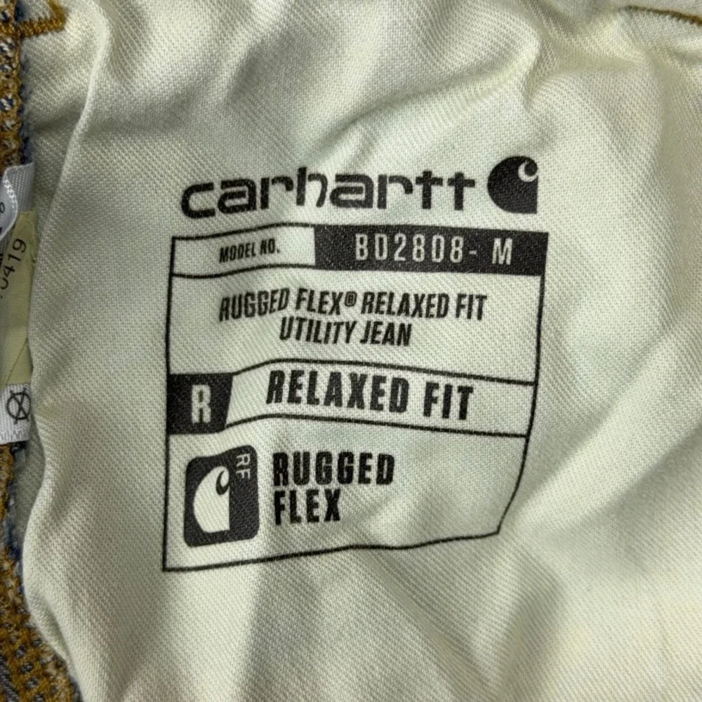 Carhartt Jeans Men 42x32 Blue Rugged Flex Relaxed Fit Utility Carpenter Workwear
